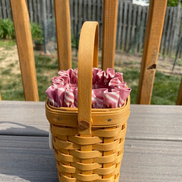 Longaberger,Vintage 1998 Mini Lined Basket with Handle - Picture 4 of 5